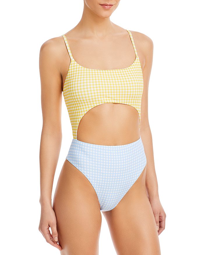 Colorblock Cutout Maillo One Piece Swimsuit