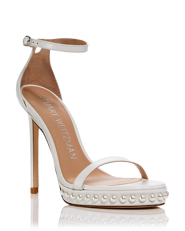 Women's Nudist Disco Embellished Ankle Strap Sandals